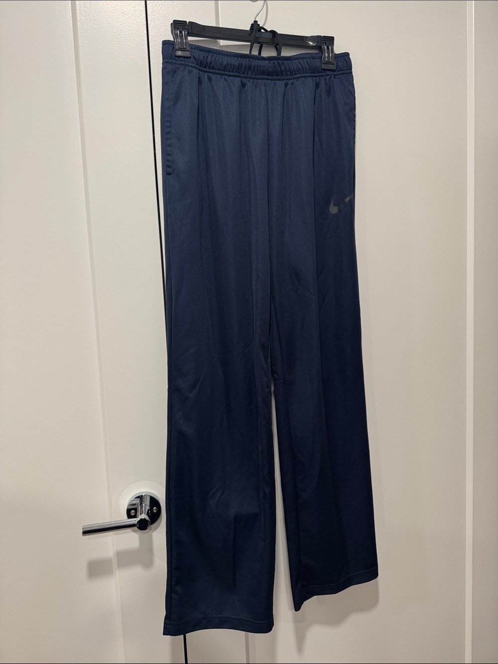 Nike Navy Track Pants with Subtle Swoosh